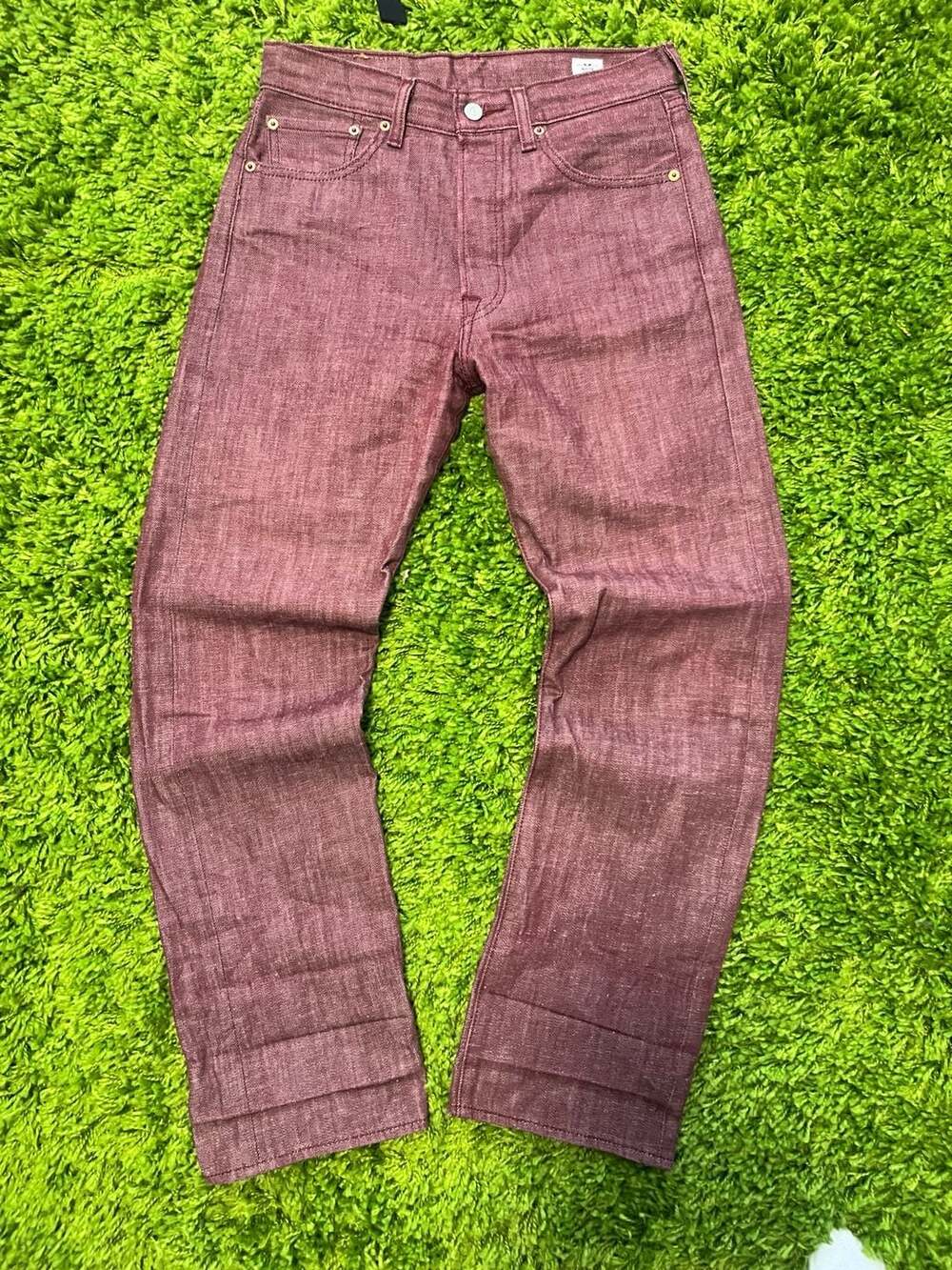 Levi's 501 Original Fit White Oak Cone Denim Red Selvedge Jeans